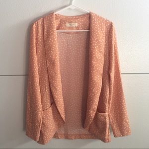 Nordstrom Elodie Peach Draped Open Blazer M